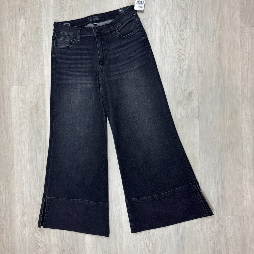 Kut From The Kloth High Rise Goldie Super Flare Jeans Size‎ 6 Black - Picture 5 of 9